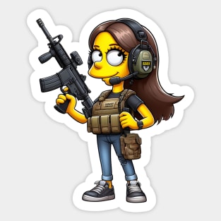 Tactical Yellow People Sticker